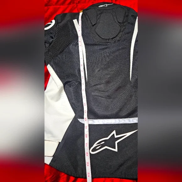 ALPINESTARS Stella T-JAWS WP Motorcycle Jacket Size M Black/White